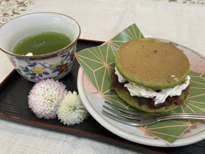 「抹茶どら焼き」を作ってみました。　【短期入所】
