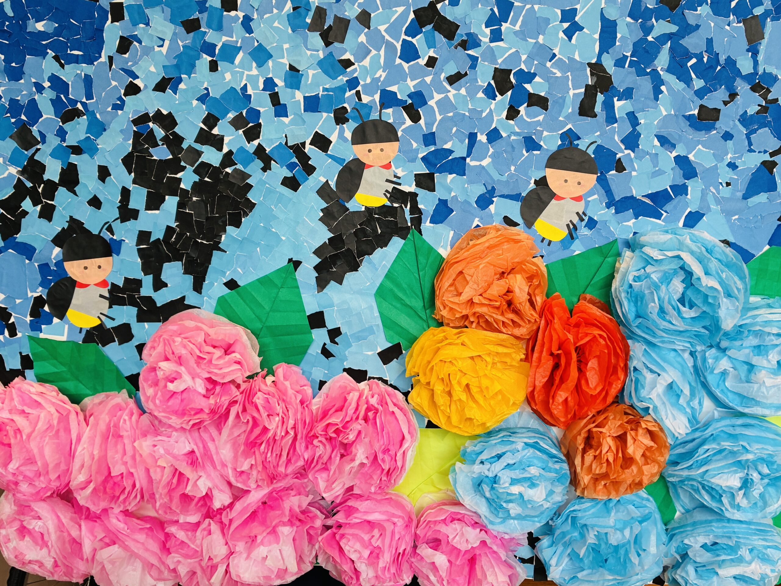 紫陽花の壁画作り【入所】